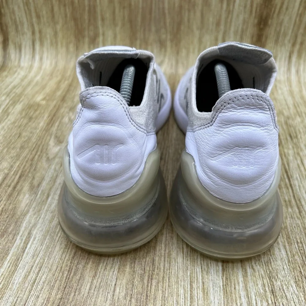 Nike Air Max‎ 270 Flyknit Sneakers Women's Size 8 White Black Slip On AH6803-100